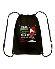 I Plan On Drinking Wine Drawstring Bag thumbnail