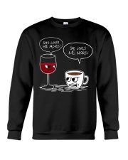 Wine - Coffee And Wife Crewneck Sweatshirt thumbnail