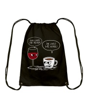 Wine - Coffee And Wife Drawstring Bag thumbnail