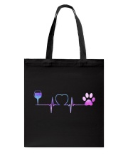 Wine Dog Heartbeat Tote Bag thumbnail