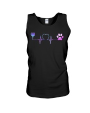 Wine Dog Heartbeat Unisex Tank thumbnail