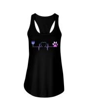 Wine Dog Heartbeat Ladies Flowy Tank thumbnail