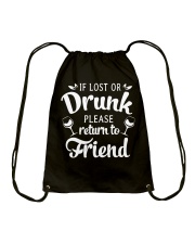 Wine If Lost Or Drunk Drawstring Bag thumbnail