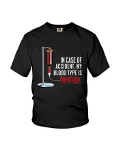 Wine In Case Of Accident Youth T-Shirt thumbnail