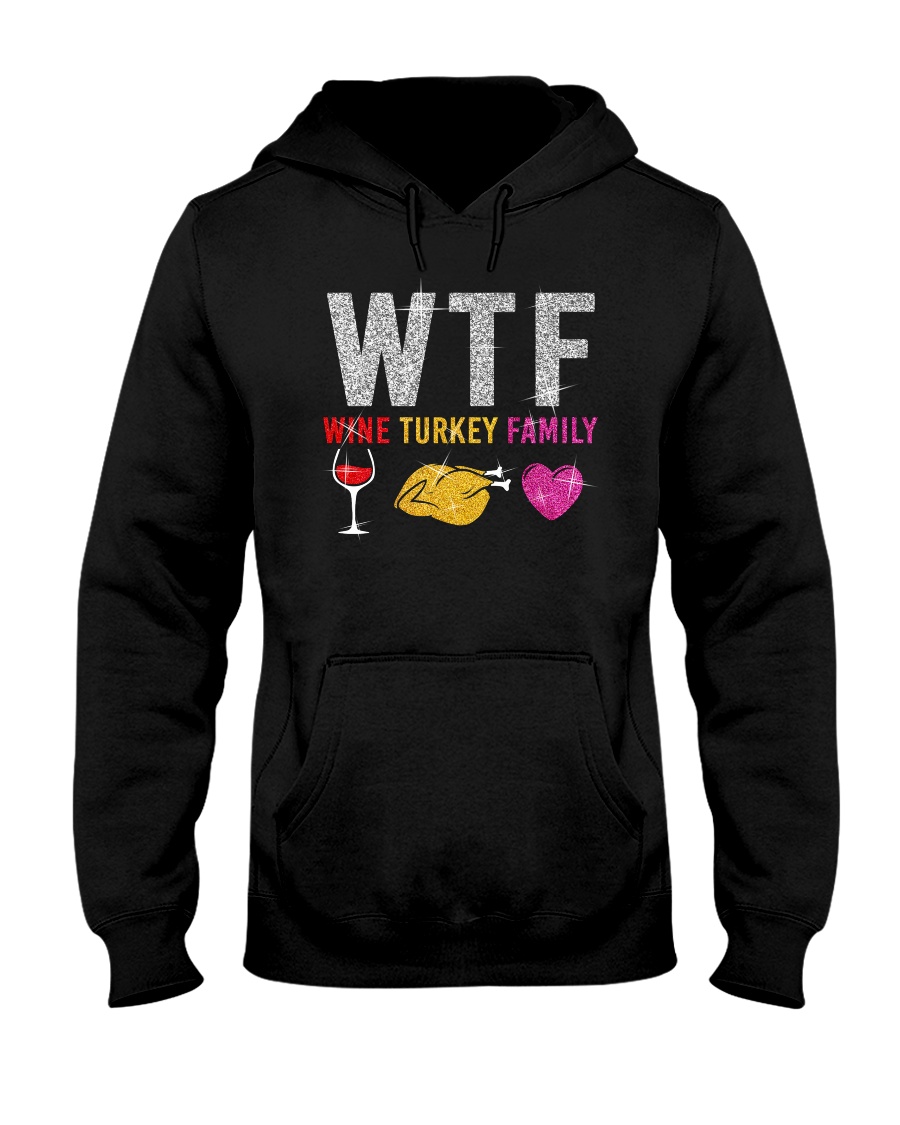 Wine Turkey Family Hooded Sweatshirt