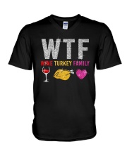 Wine Turkey Family V-Neck T-Shirt thumbnail