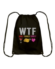 Wine Turkey Family Drawstring Bag thumbnail