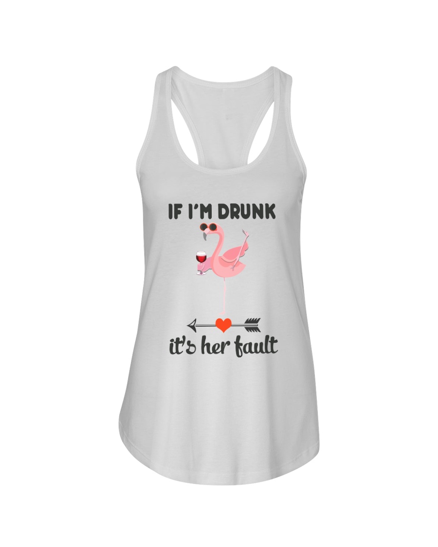 Wine If I'm Drunk Ladies Flowy Tank