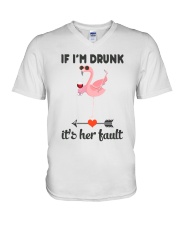 Wine If I'm Drunk V-Neck T-Shirt thumbnail