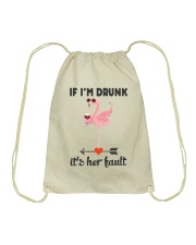 Wine If I'm Drunk Drawstring Bag thumbnail