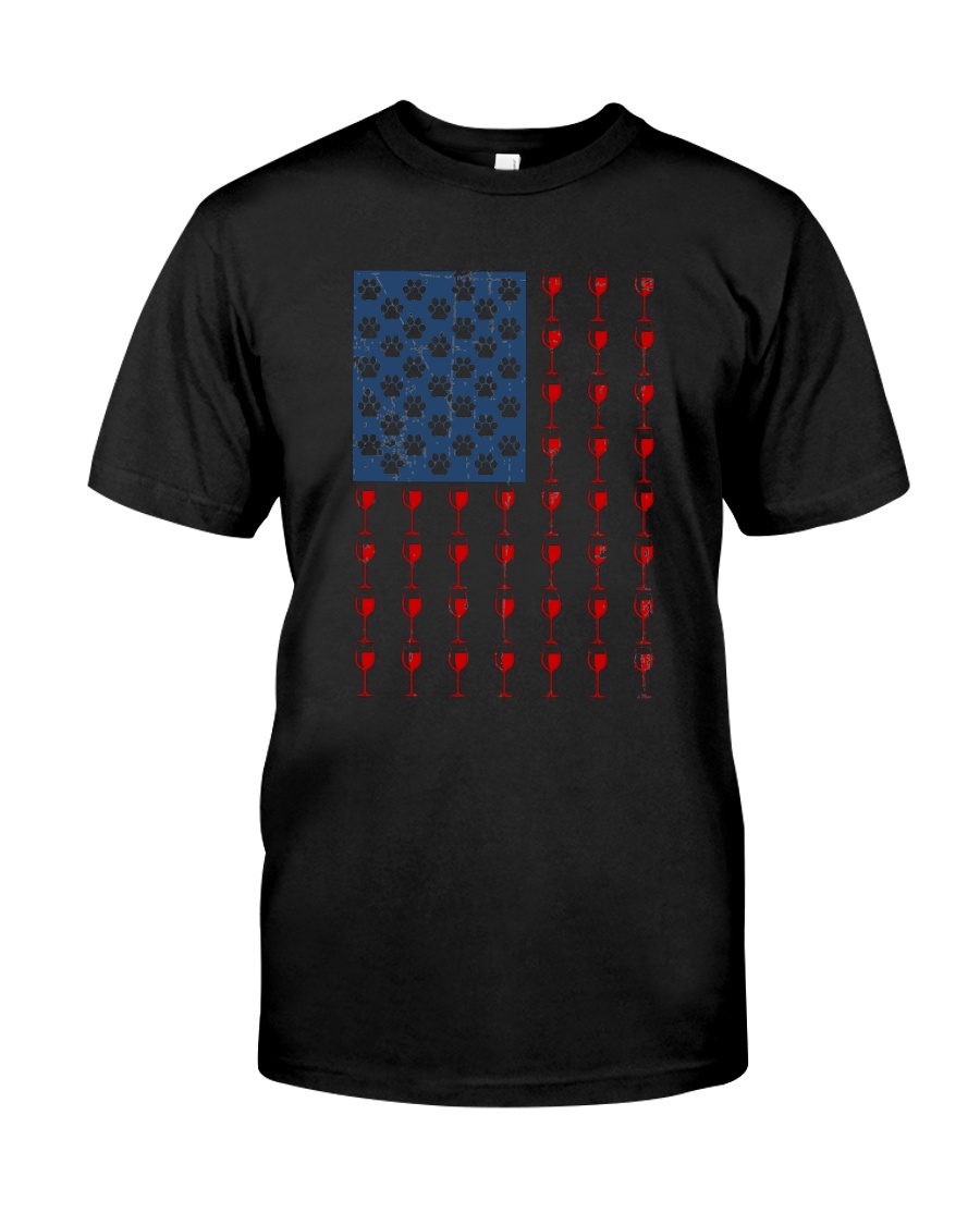 Dog Flag Mix Wine Classic T-Shirt
