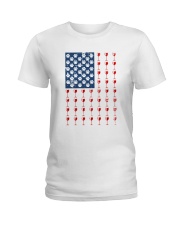 Dog Flag Mix Wine Ladies T-Shirt thumbnail