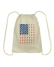 Dog Flag Mix Wine Drawstring Bag thumbnail