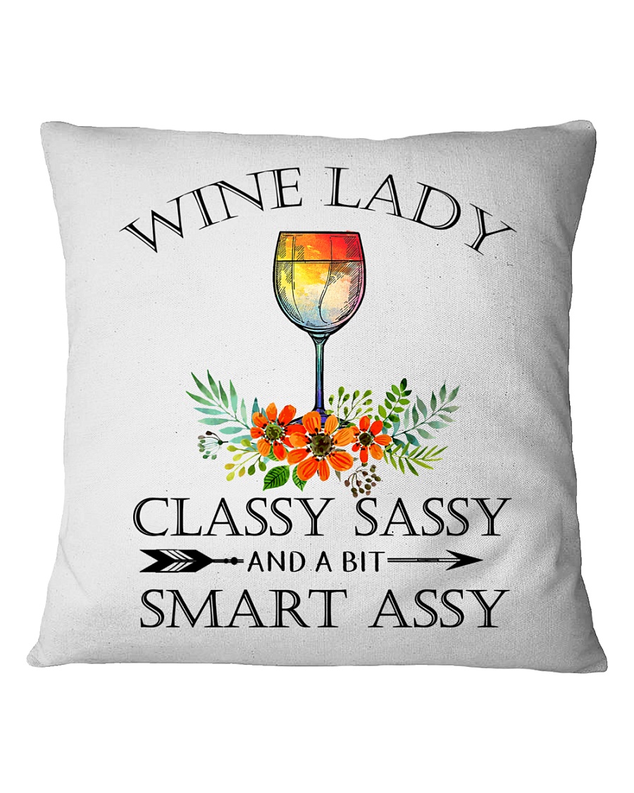 Wine Lady pillow Square Pillowcase