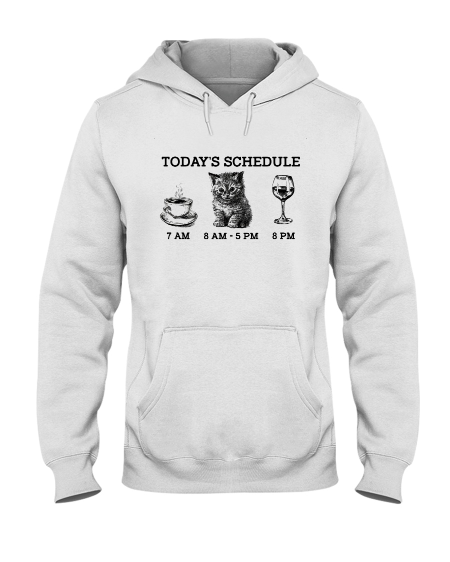 Today's Schedule Wine Hooded Sweatshirt