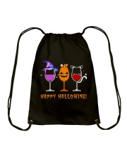 Happy Hallowine Drawstring Bag thumbnail