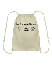 Yoga Coffee and Dogs Drawstring Bag thumbnail
