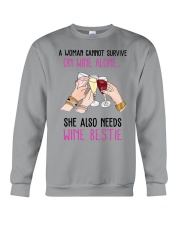 Wine Bestie Crewneck Sweatshirt thumbnail