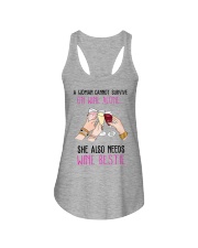 Wine Bestie Ladies Flowy Tank thumbnail