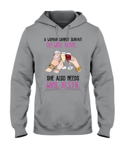Wine Bestie Hooded Sweatshirt thumbnail