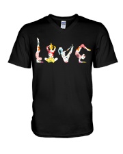 Yoga Love Flower V-Neck T-Shirt thumbnail