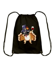 Wine And Dog Drawstring Bag thumbnail