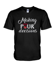 Wine Making Pour Decisions V-Neck T-Shirt thumbnail