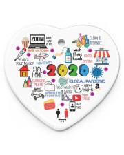 Ornament Global Pandemic Heart Heart ornament - single (porcelain) front