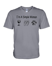 Dog and Wine V-Neck T-Shirt thumbnail