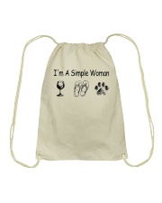 Dog and Wine Drawstring Bag thumbnail