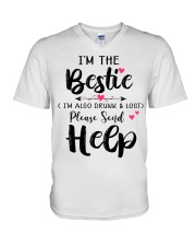Wine Bestie Helf V-Neck T-Shirt thumbnail