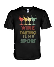 Wine Tasting Is My Sport V-Neck T-Shirt thumbnail