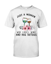 Wine And Tattoos Classic T-Shirt front