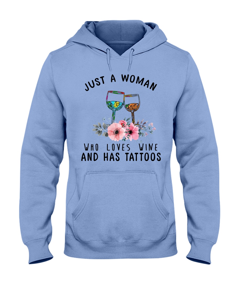 Wine And Tattoos Hooded Sweatshirt