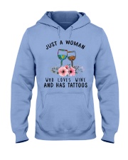 Wine And Tattoos Hooded Sweatshirt front