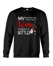 Wine My Doctor Says Crewneck Sweatshirt thumbnail