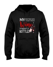 Wine My Doctor Says Hooded Sweatshirt front