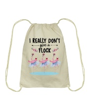 Wine I Really Don't Give A Flock Drawstring Bag thumbnail