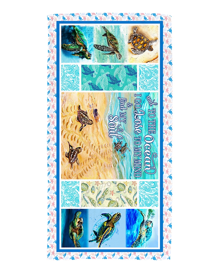 Turtle - To The Ocean - Beach Towel Beach Towel