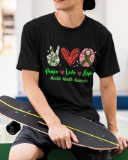 Peace Love Hope - Mental Awareness Classic T-Shirt apparel-classic-tshirt-lifestyle-front-65