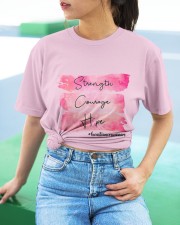 Strength - Courage - Hope -Breast Cancer Classic T-Shirt apparel-classic-tshirt-lifestyle-front-214