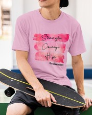Strength - Courage - Hope -Breast Cancer Classic T-Shirt apparel-classic-tshirt-lifestyle-front-65