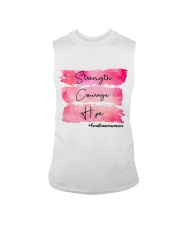 Strength - Courage - Hope -Breast Cancer Sleeveless Tee tile
