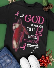 God Will Bring You Through It - Breast Cancer Classic T-Shirt apparel-classic-tshirt-lifestyle-back-69