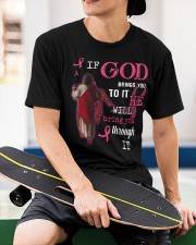 God Will Bring You Through It - Breast Cancer Classic T-Shirt apparel-classic-tshirt-lifestyle-front-65