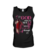 God Will Bring You Through It - Breast Cancer Unisex Tank tile