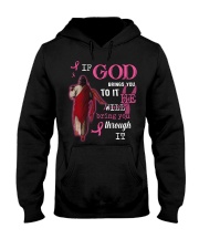 God Will Bring You Through It - Breast Cancer Hooded Sweatshirt tile