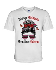 Always Chingona V-Neck T-Shirt tile