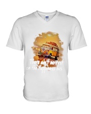 There Ain't No Rust On The Happiness Bus V-Neck T-Shirt tile