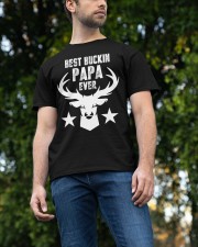 Best Buckin Papa ever Classic T-Shirt apparel-classic-tshirt-lifestyle-front-47